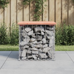 Sonata H Градинска пейка дизайн габион 43x44x42 см дугласко дърво масив - Canapele și bănci de grădină