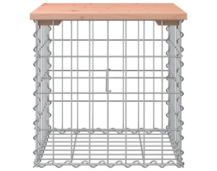 Sonata H Градинска пейка дизайн габион 43x44x42 см дугласко дърво масив