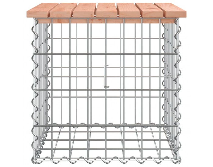 Sonata H Градинска пейка дизайн габион 43x44x42 см дугласко дърво масив