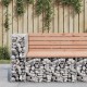 Sonata H Градинска пейка габион 92x71x65,5 см дугласко дърво масив