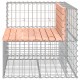 Sonata H Градинска пейка габион 92x71x65,5 см дугласко дърво масив