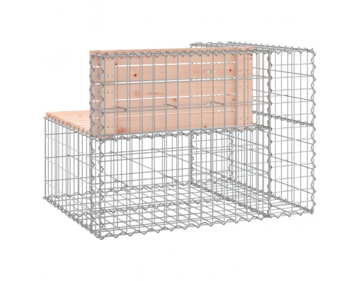 Sonata H Градинска пейка габион 92x71x65,5 см дугласко дърво масив
