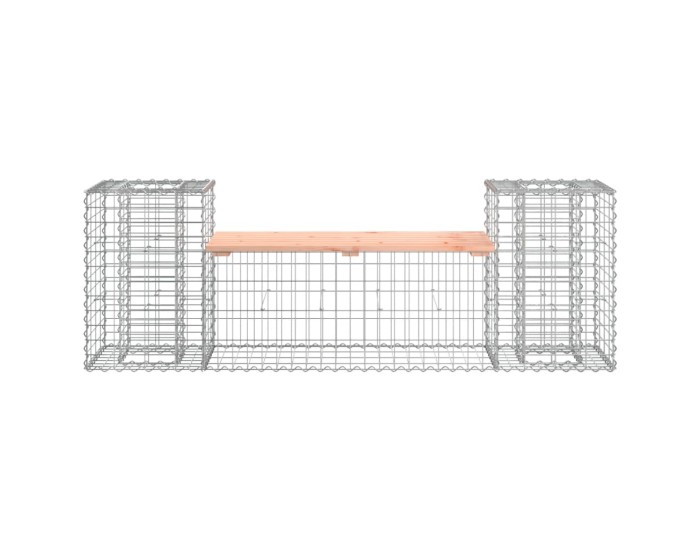 Sonata Bancă de grădină cu gabion, 183x41x60,5 cm, lemn masiv Douglas