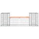 Sonata Bancă de grădină cu gabion, 183x41x60,5 cm, lemn masiv Douglas