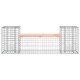 Sonata Bancă de grădină cu gabion, 183x41x60,5 cm, lemn masiv Douglas