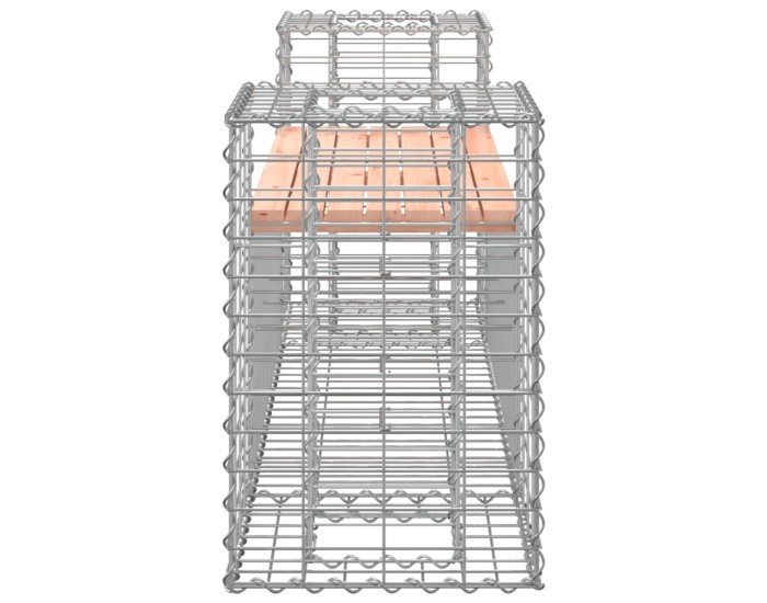 Sonata Bancă de grădină cu gabion, 183x41x60,5 cm, lemn masiv Douglas