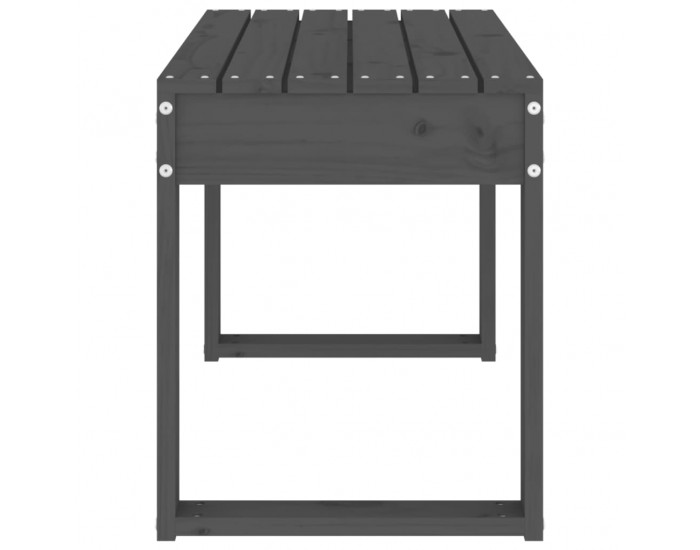 Sonata H Градинска пейка сива 80x38x45 см борово дърво масив