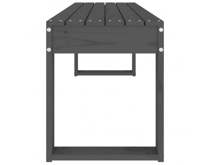 Sonata H Градинска пейка сива 110x38x45 см борово дърво масив
