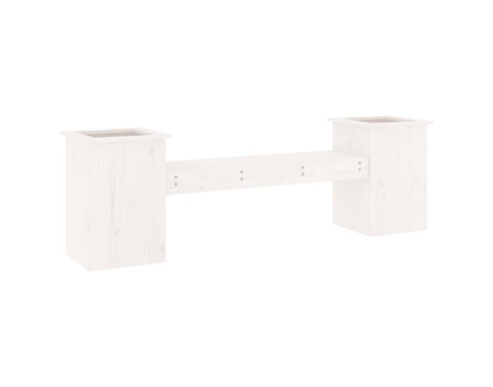 Sonata Jardinieră bancă, alb, 184,5x39,5x56,5 cm, lemn masiv de pin