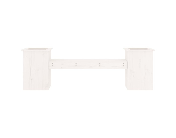 Sonata Jardinieră bancă, alb, 184,5x39,5x56,5 cm, lemn masiv de pin