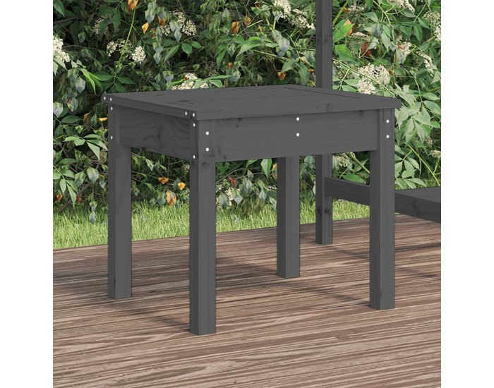 Sonata H Градинска пейка сива 50x44x45 см борово дърво масив
