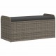 Sonata H Пейка за съхранение с възглавница сива 115x51x52 см полиратан