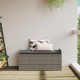 Sonata H Пейка за съхранение с възглавница сива 115x51x52 см полиратан