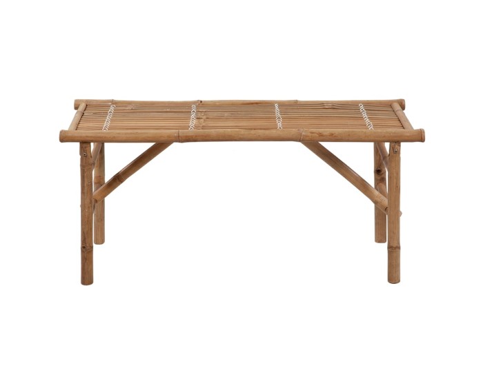 Sonata Bancă de grădină pliabilă cu pernă, 118 cm, bambus