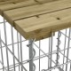 Sonata H Градинска пейка габионен дизайн 184x71x65,5 см импрегниран бор