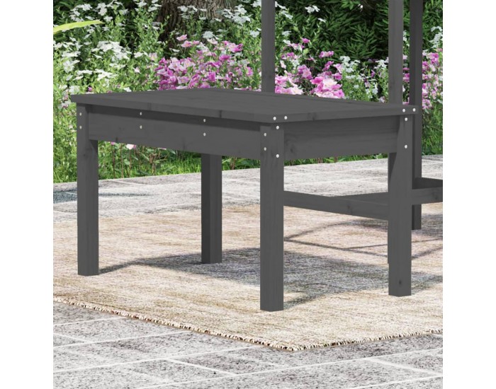 Sonata H Градинска пейка сива 80x44x45 см борово дърво масив
