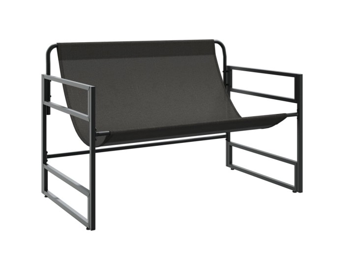 Sonata Bancă de grădină cu pernă, antracit, 113 cm, oțel