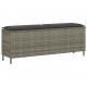 Sonata H Градинска пейка с възглавница сива 110x30x40,5 cm Поли ратан