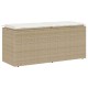 Sonata Bancă de grădină cu pernă Bej 110x40x44 cm polirattan