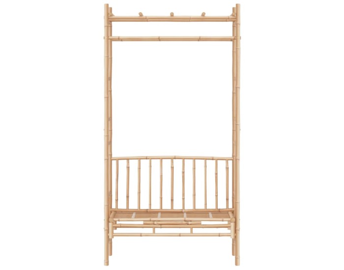 Sonata Bancă de grădină cu pergolă, 116 cm, bambus