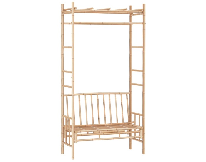 Sonata Bancă de grădină cu pergolă, 116 cm, bambus