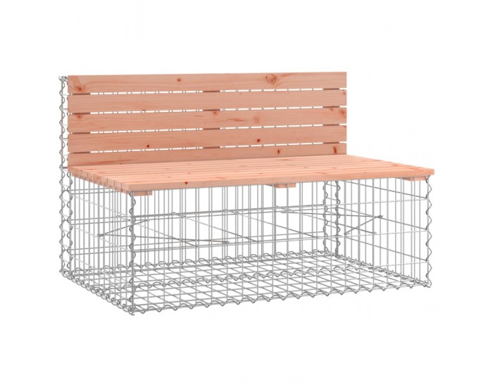 Sonata H Градинска пейка габион 347x71x65,5 см дугласко дърво масив