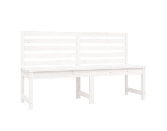 Sonata Bancă de grădină, alb, 157,5 cm, lemn masiv de pin