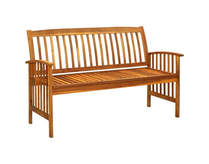 Sonata Bancă de grădină cu pernă, 147 cm, lemn masiv de acacia
