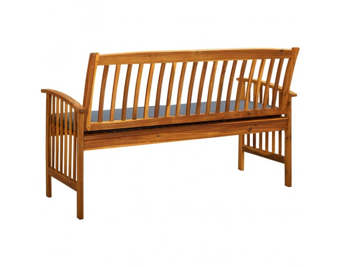 Sonata H Градинска пейка с възглавница, 147 cм, акация масив
