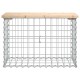 Sonata Bancă de grădină, design gabion, 63x31,5x42 cm, lemn masiv pin