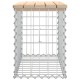 Sonata Bancă de grădină, design gabion, 63x31,5x42 cm, lemn masiv pin