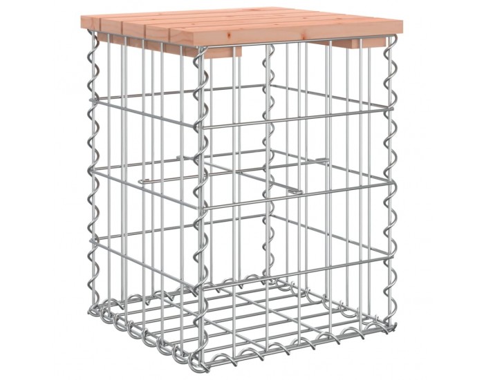 Sonata H Градинска пейка дизайн габион 33x31x42 см дугласко дърво масив