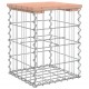Sonata H Градинска пейка дизайн габион 33x31x42 см дугласко дърво масив