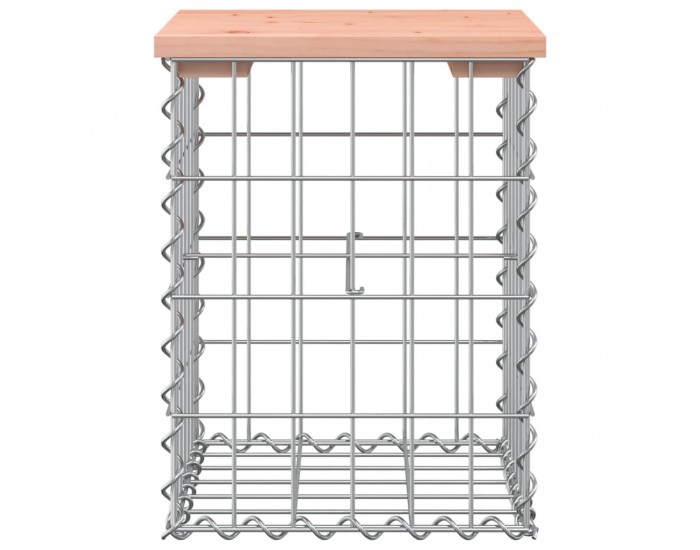 Sonata H Градинска пейка дизайн габион 33x31x42 см дугласко дърво масив