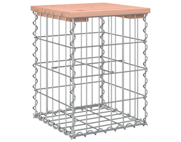 Sonata H Градинска пейка дизайн габион 33x31x42 см дугласко дърво масив