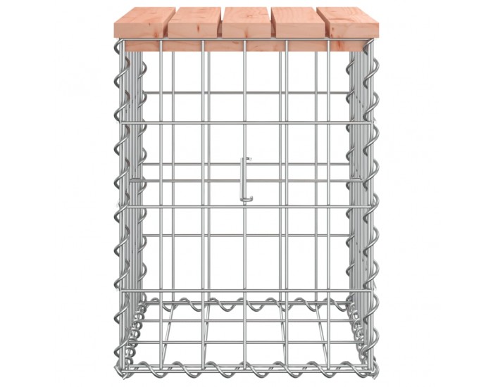 Sonata H Градинска пейка дизайн габион 33x31x42 см дугласко дърво масив