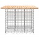 Sonata H Градинска пейка габионен дизайн 100x102x72 см бор масив