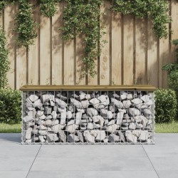 Sonata H Градинска пейка габионен дизайн 103x31,5x42 см импрегниран бор - Canapele și bănci de grădină