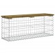 Sonata H Градинска пейка габионен дизайн 103x31,5x42 см импрегниран бор