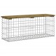Sonata H Градинска пейка габионен дизайн 103x31,5x42 см импрегниран бор