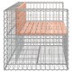 Sonata H Градинска пейка габион 143x71x65,5 см дугласко дърво масив