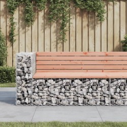 Sonata H Градинска пейка габион 122x71x65,5 см дугласко дърво масив - Canapele și bănci de grădină