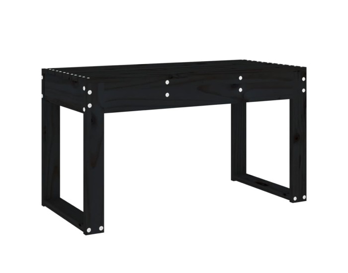 Sonata Bancă de grădină, negru, 80x38x45 cm, lemn masiv de pin
