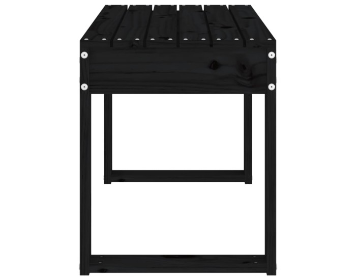 Sonata Bancă de grădină, negru, 80x38x45 cm, lemn masiv de pin