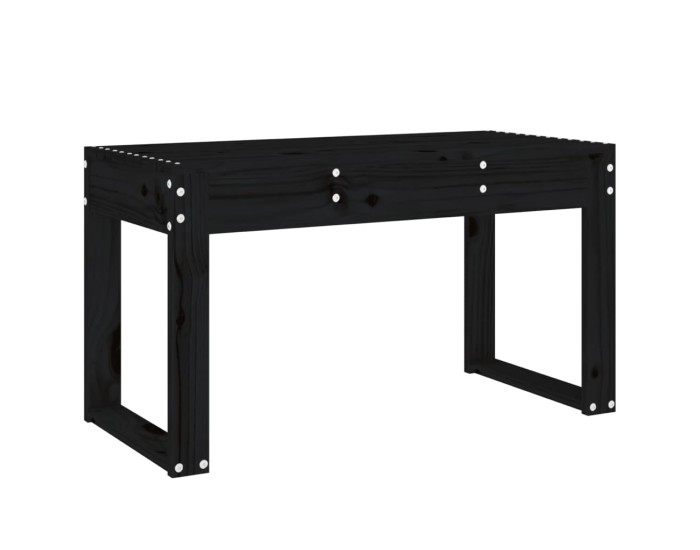 Sonata Bancă de grădină, negru, 80x38x45 cm, lemn masiv de pin