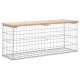 Sonata Bancă de grădină, design gabion, 103x31,5x42 cm, lemn masiv pin