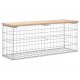 Sonata H Градинска пейка дизайн габион 103x31,5x42 см борово дърво масив