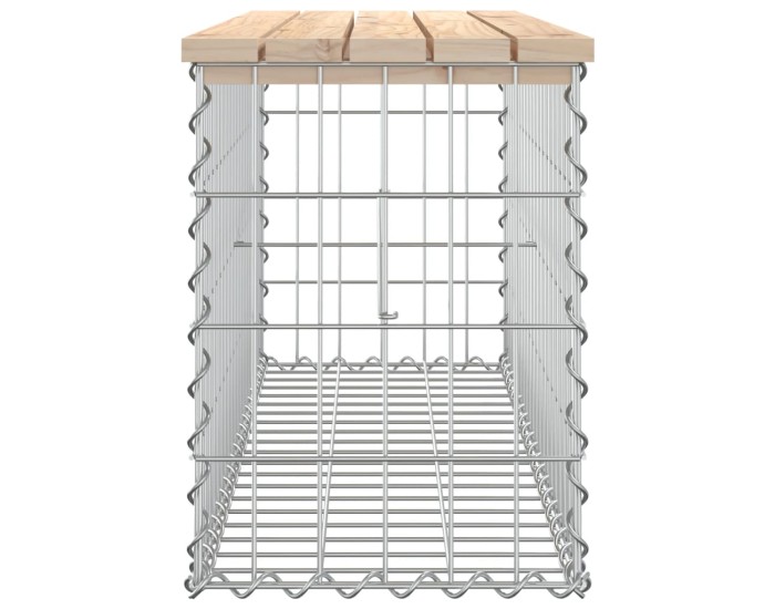 Sonata Bancă de grădină, design gabion, 103x31,5x42 cm, lemn masiv pin