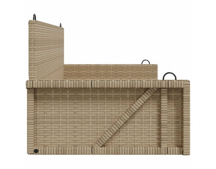Sonata H Пейка люлка, бежова, 119x56x48 см, полиратан
