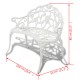 Sonata Bancă de grădină, alb, 100 cm, aluminiu turnat